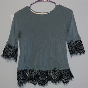 Rewind Lace Edged T-Shirt Size XS